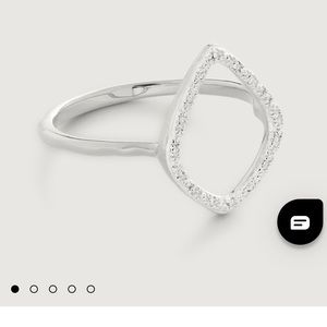Monica Vinader Diamond Riva Ring